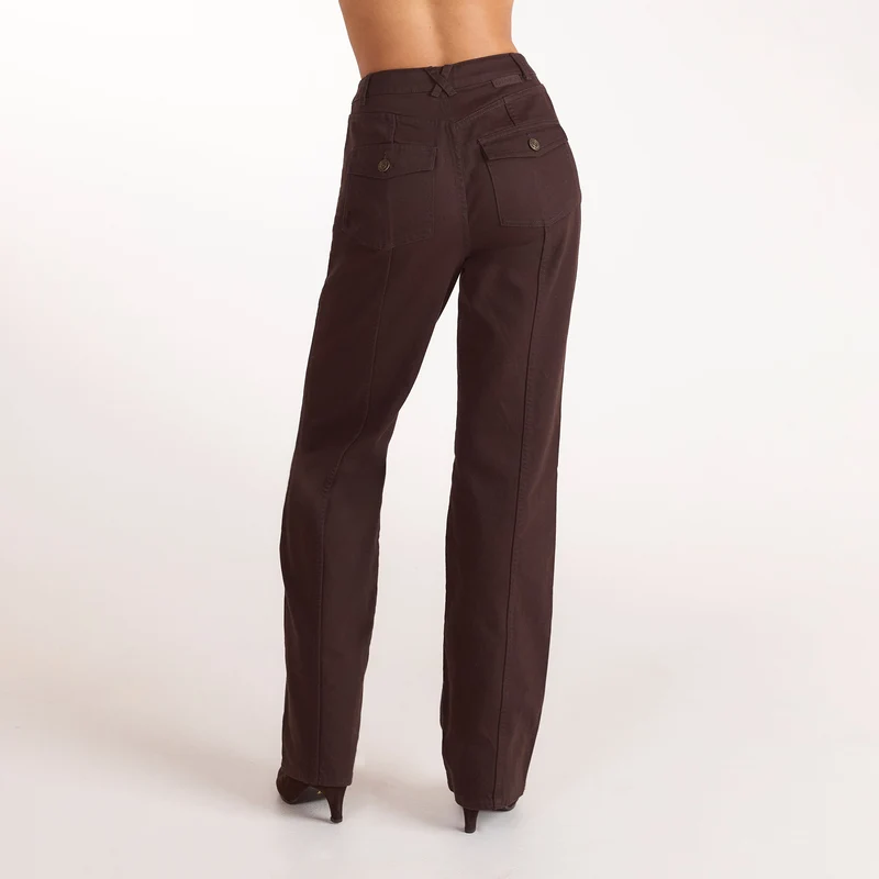Jean Droit en Denim - Chocolat