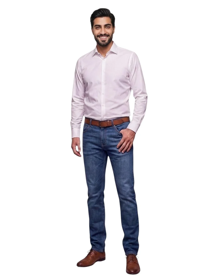 Jean homme grand 100 % coton bleach– Entrejambe 105 cm
