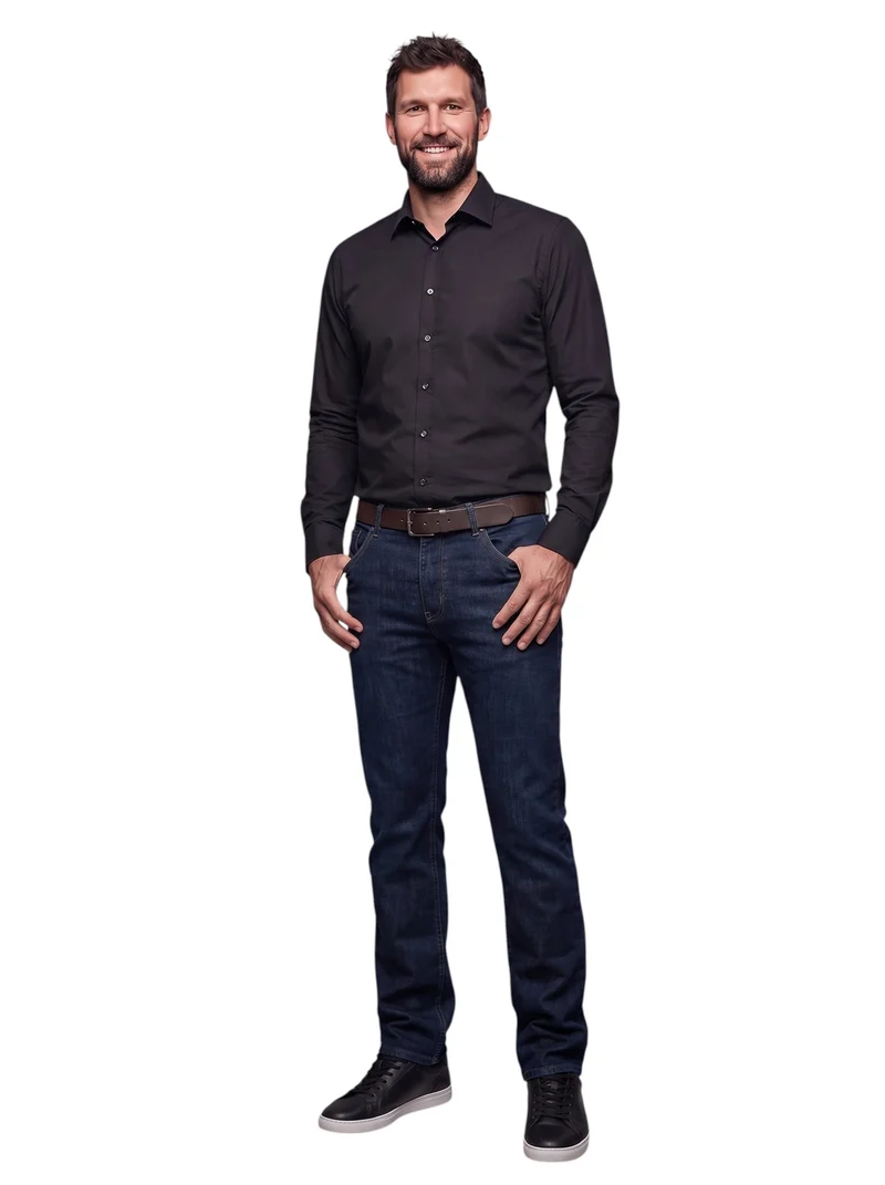 Jean homme grand 100 % coton stone– Entrejambe 105 cm