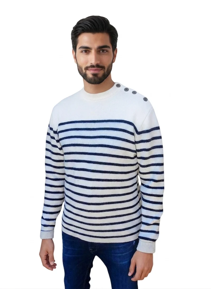 Pull marinière homme grand – Manches très longues
