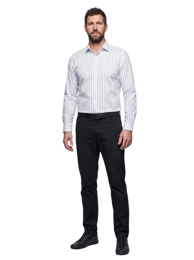 Chemise bleue confortable manches extra-longues 79 cm
