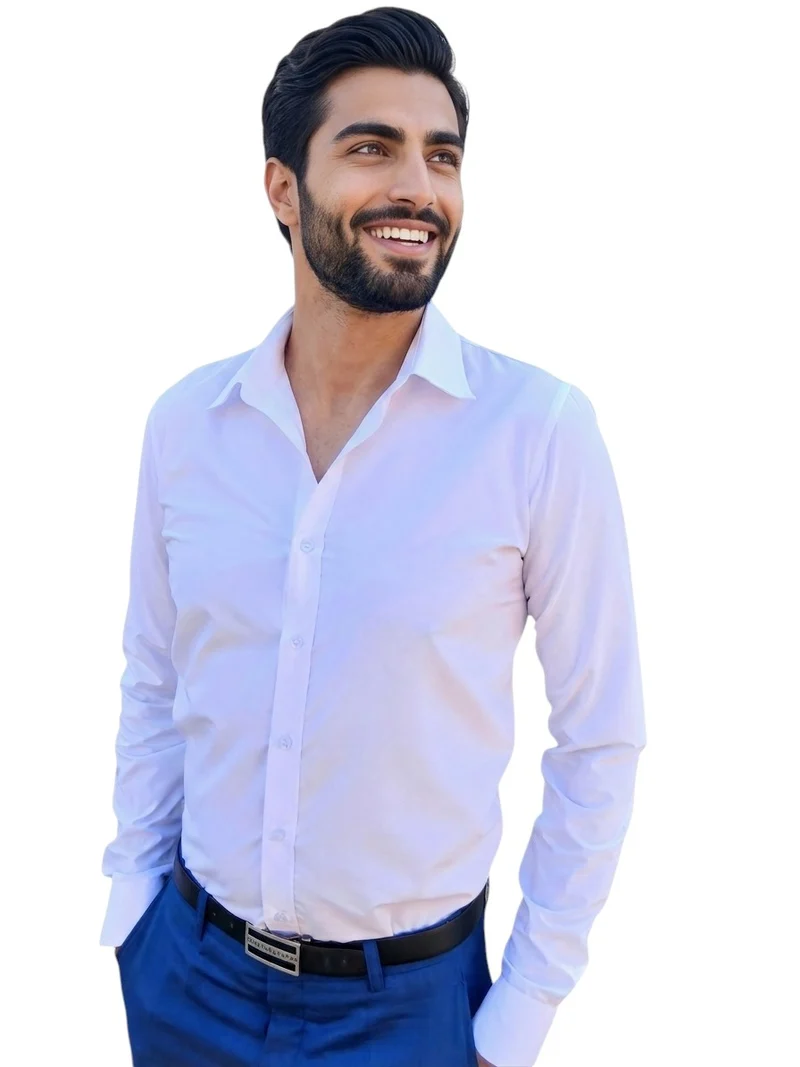 Chemise blanche homme grand – Manches extra-longues 74 cm