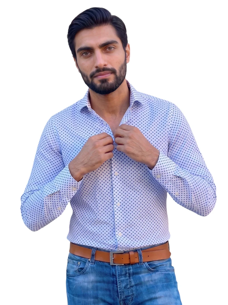 Chemise fleurs homme grand – Manches extra-longues 74 cm