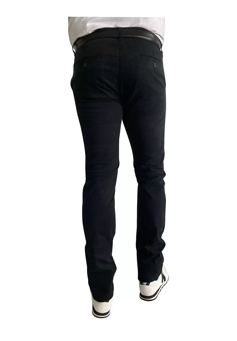 Pantalon slim homme grand noir – Entrejambe 105 cm