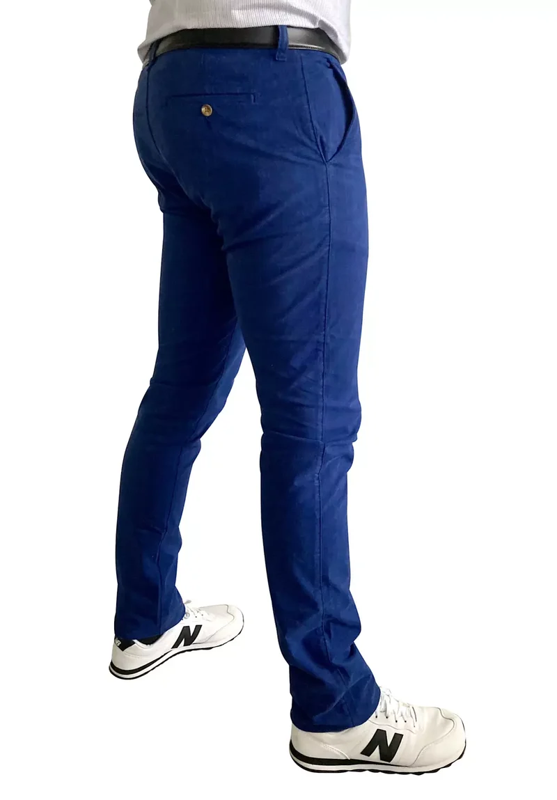 Pantalon slim homme grand bleu nuit – Entrejambe 105 cm