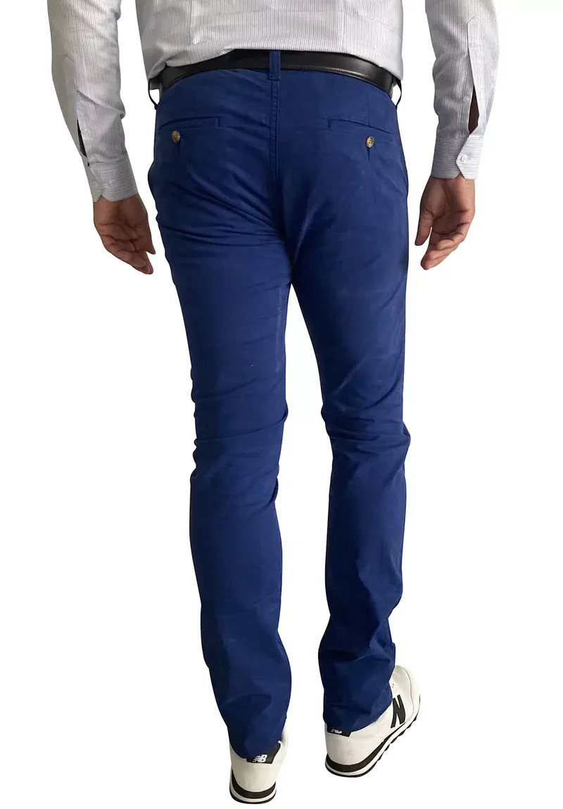 Pantalon slim homme grand bleu nuit – Entrejambe 105 cm