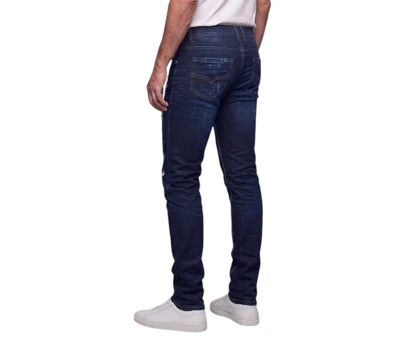 Jean homme grand slim déchiré – Entrejambe 105 cm