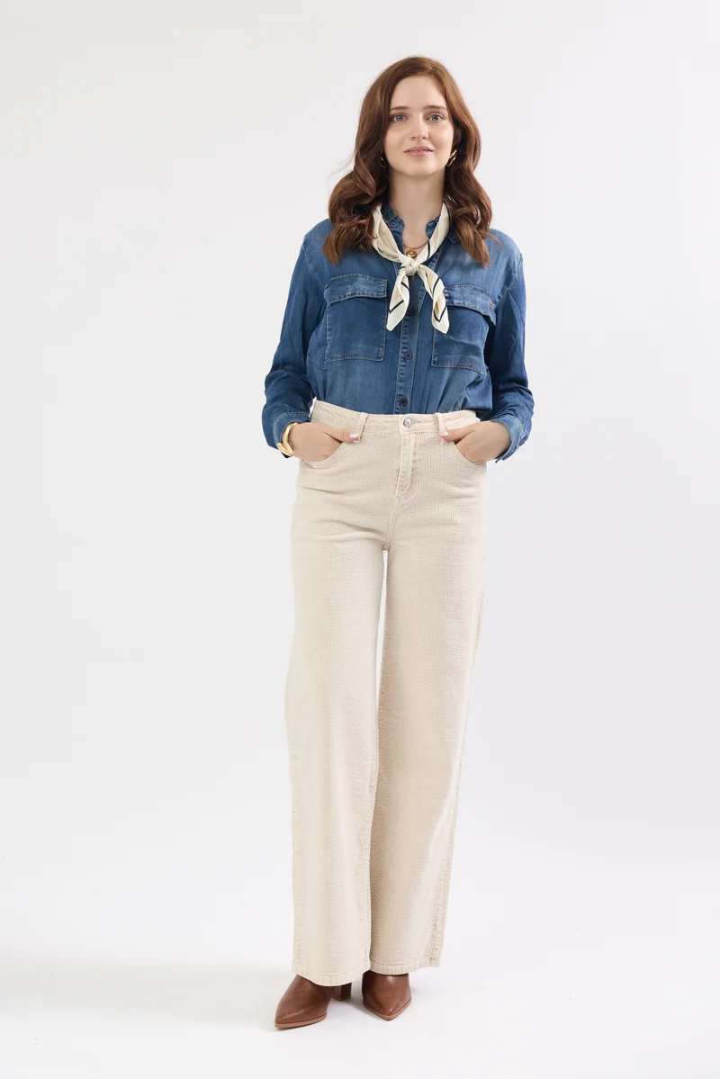 Pantalon Océane en Velours Côtelé