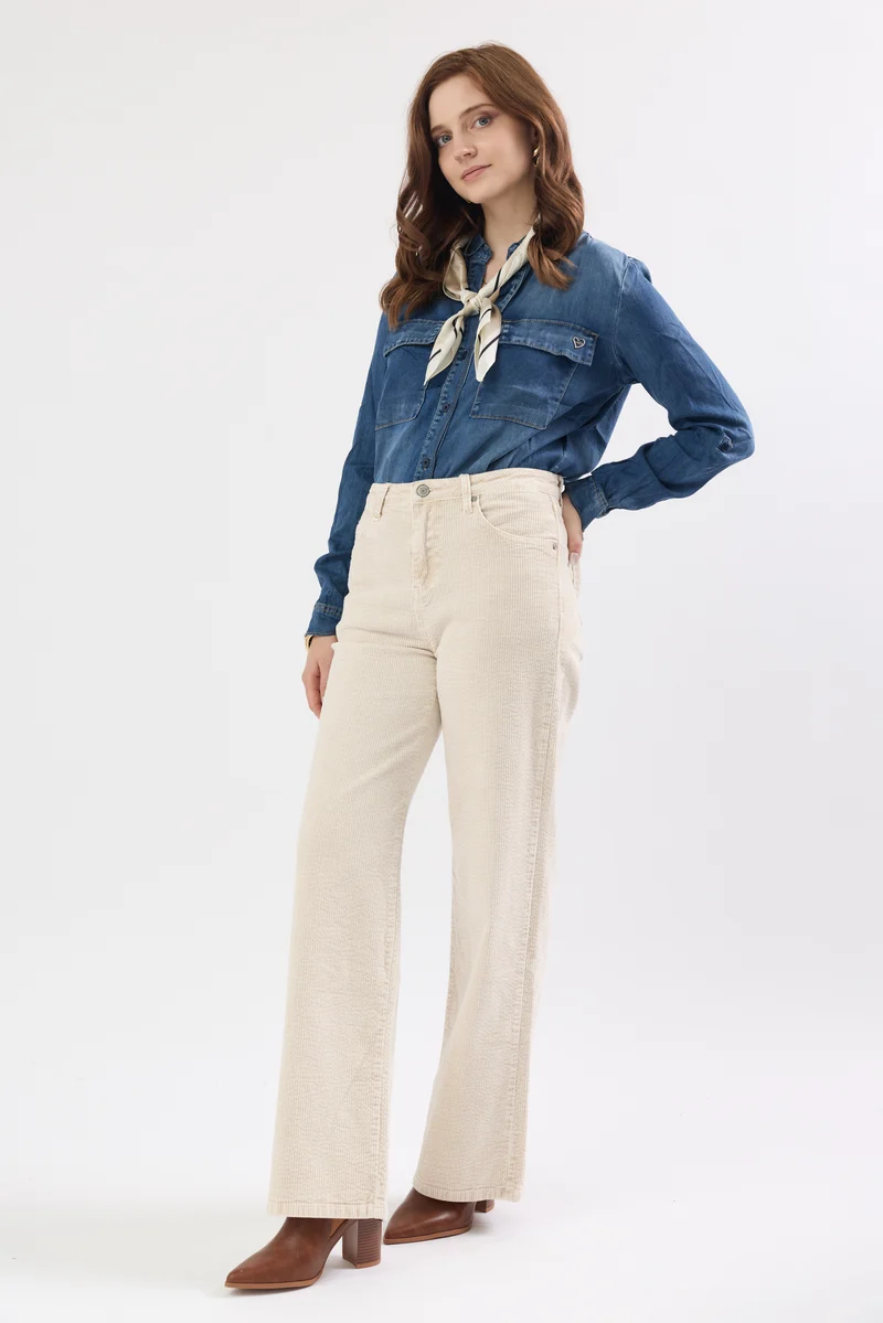 Pantalon Océane en Velours Côtelé