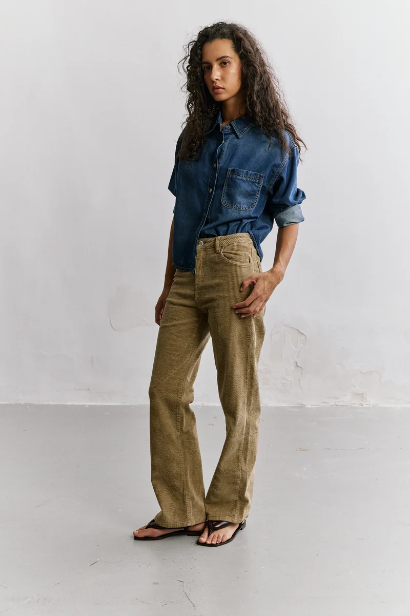 Pantalon Océane en Velours Côtelé