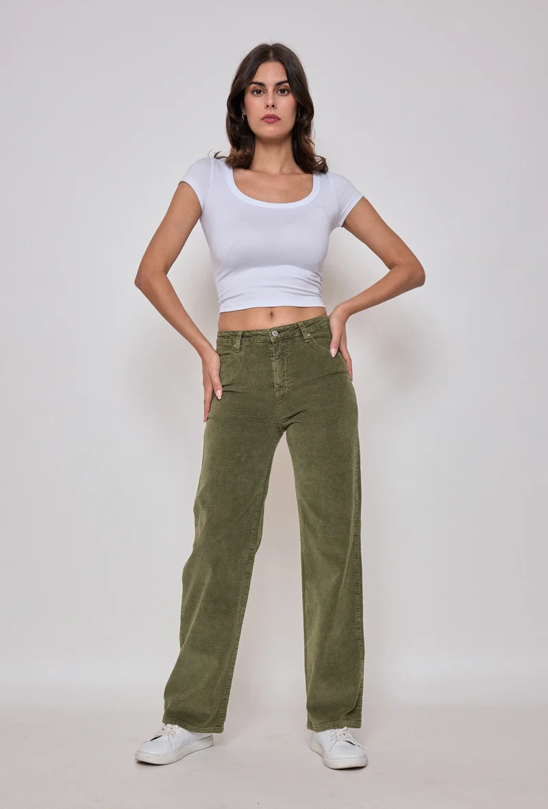 Pantalon Océane en Velours Côtelé