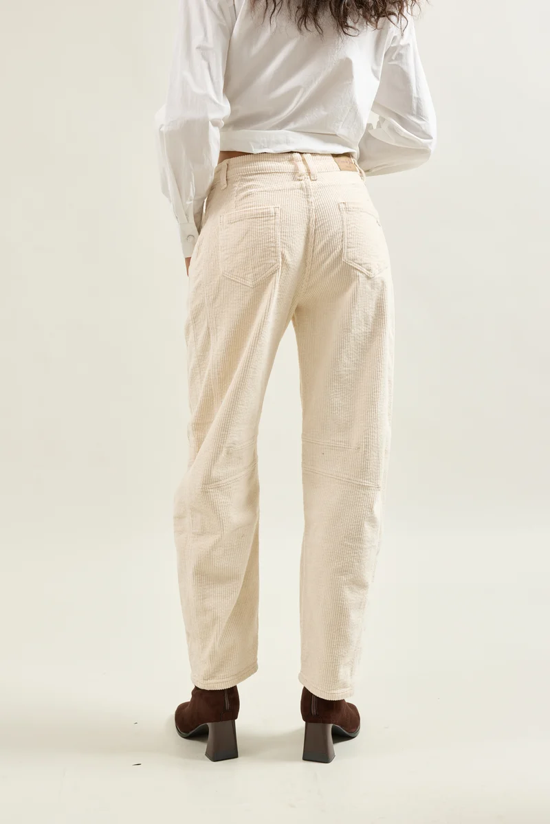Pantalon Violette Coupe Ballon Velours Côtelé