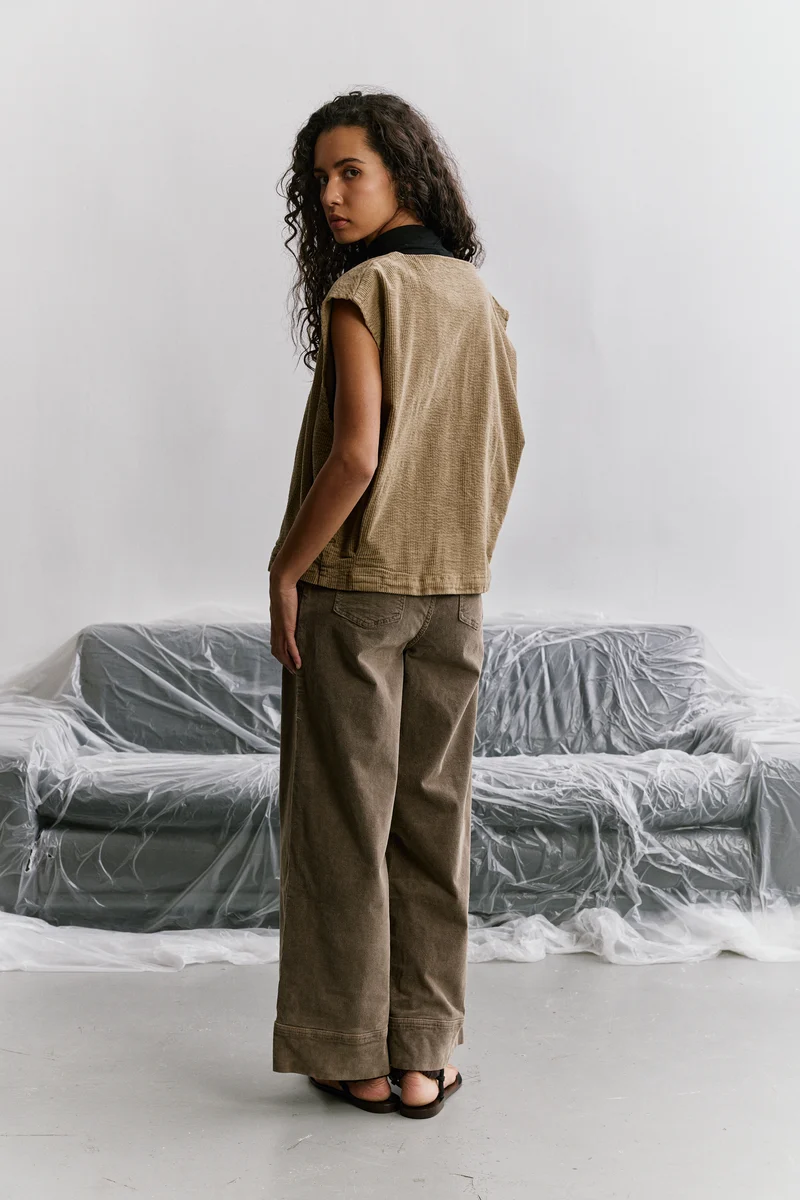 Blouson Sans Manches Velours Côtelé