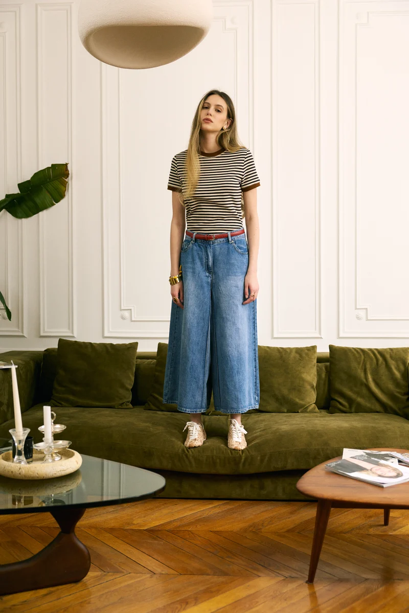 Jean Jupe Culotte Large