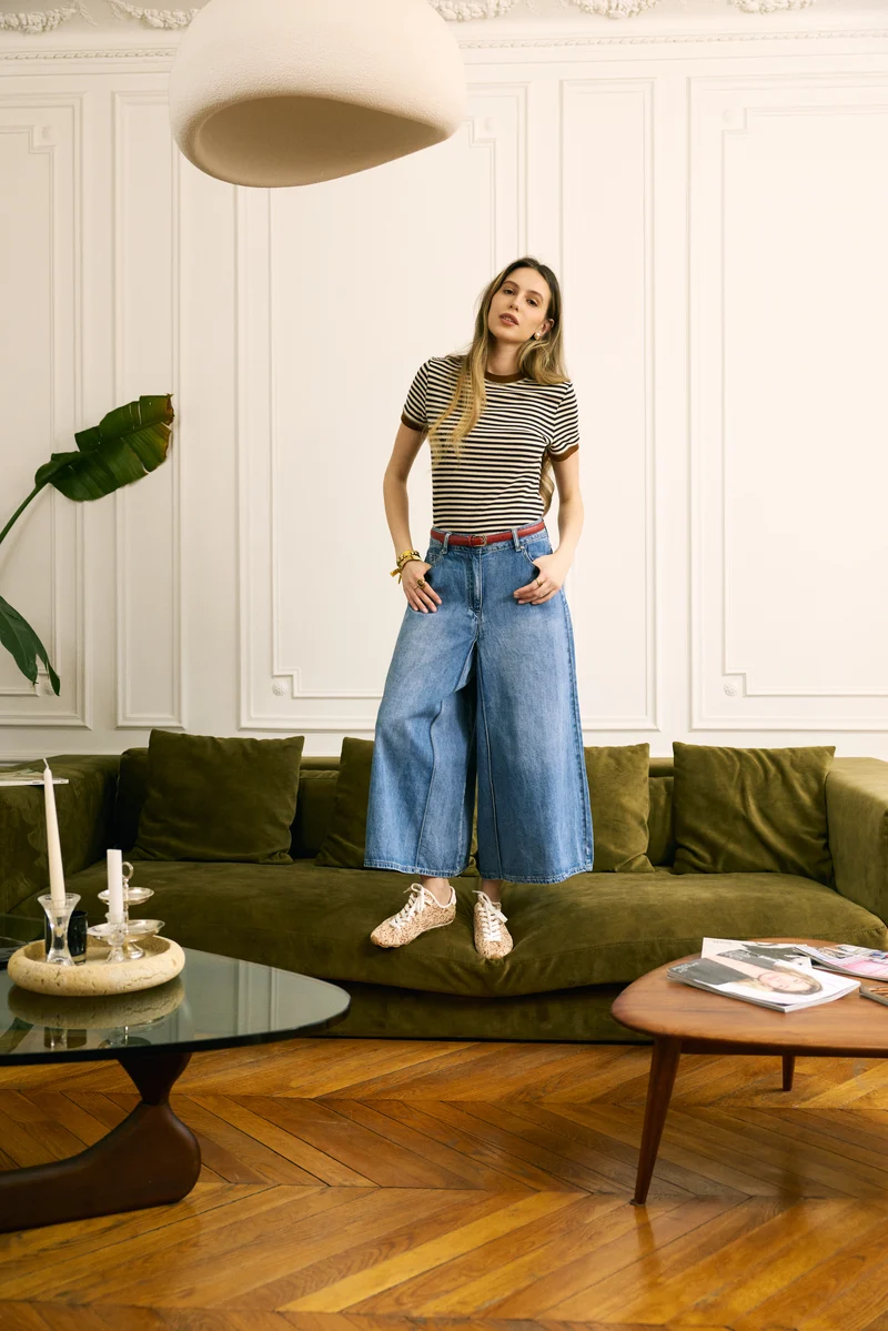 Jean Jupe Culotte Large