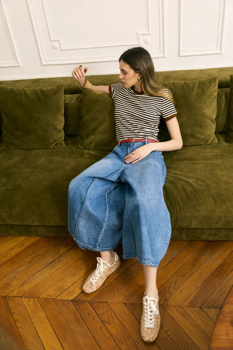 Jean Jupe Culotte Large