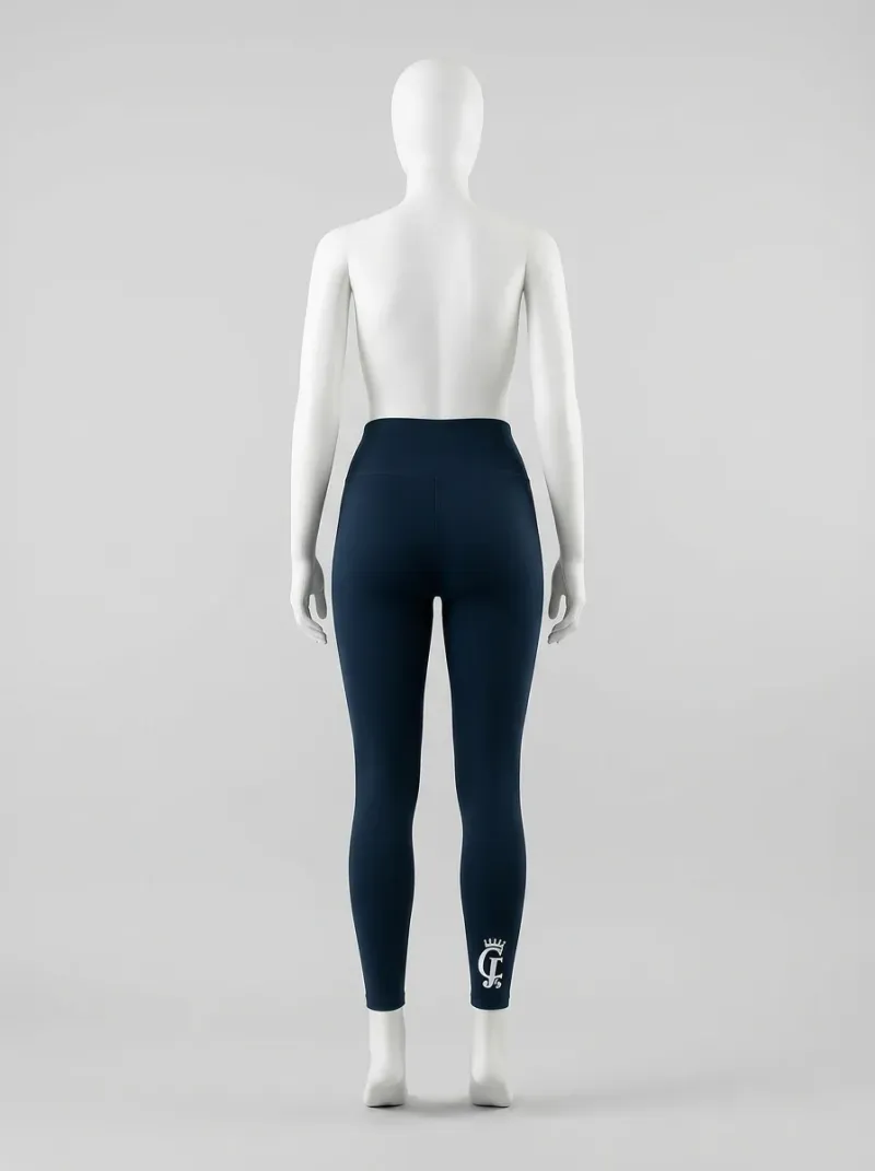 Legging fitness nylon extensible taille haute poches sport