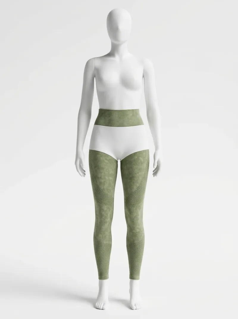 Legging fitness sans couture nylon extensible femme