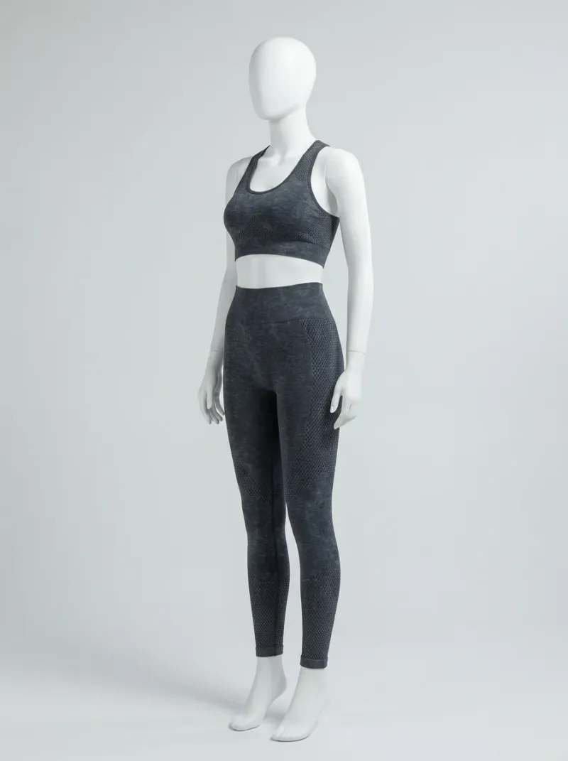 Legging fitness sans couture nylon extensible femme
