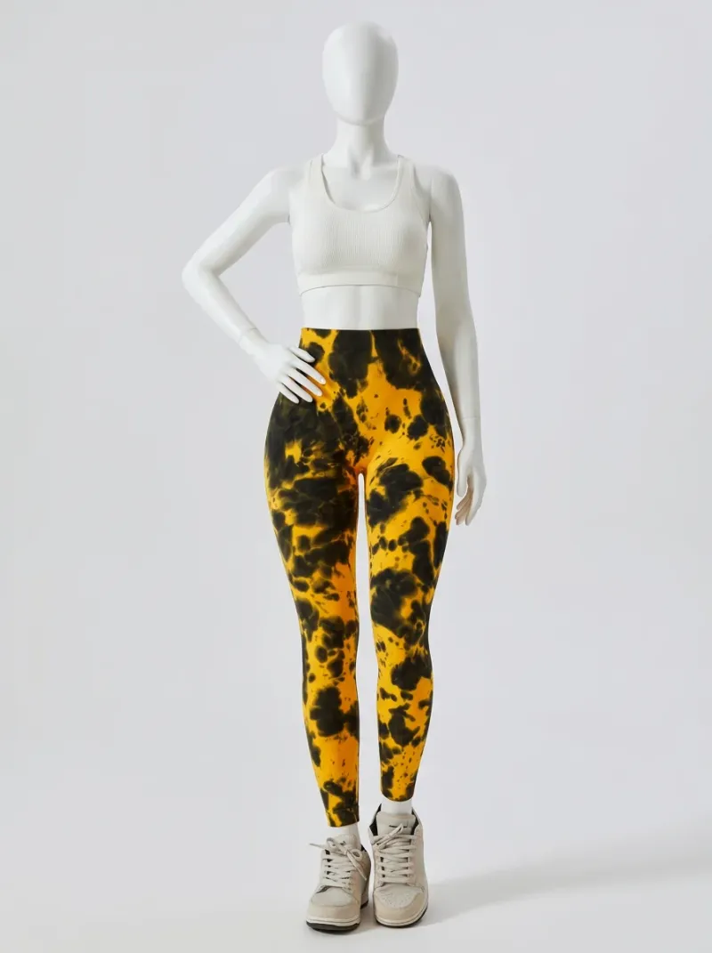 Legging fitness galbant spandex imprimé original femme