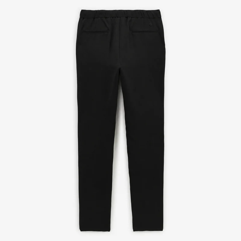 Chino coupe regular stretch taille élastiquée noir 549