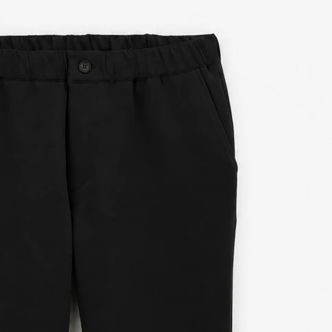 Chino coupe regular stretch taille élastiquée noir 549