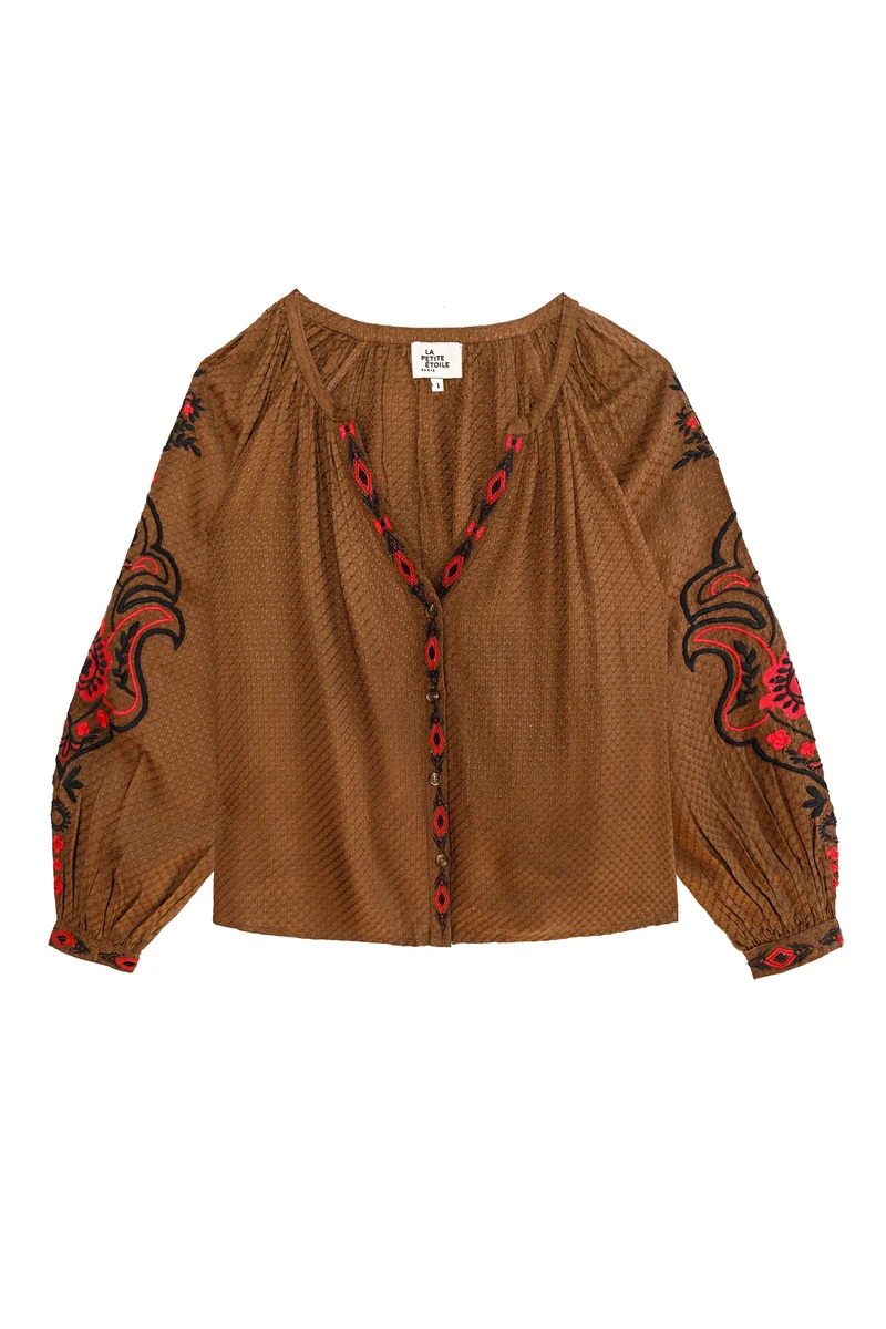 Barly - Blouse brodée