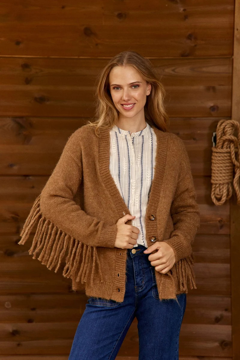 Mery - Gilet à franges