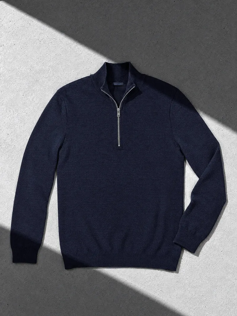MILANO MERINO ZIP PULLOVER