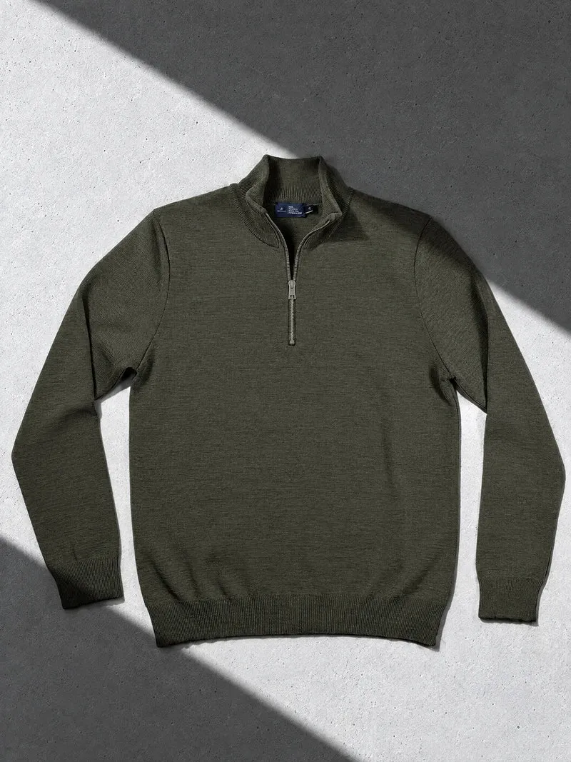 MILANO MERINO ZIP PULLOVER