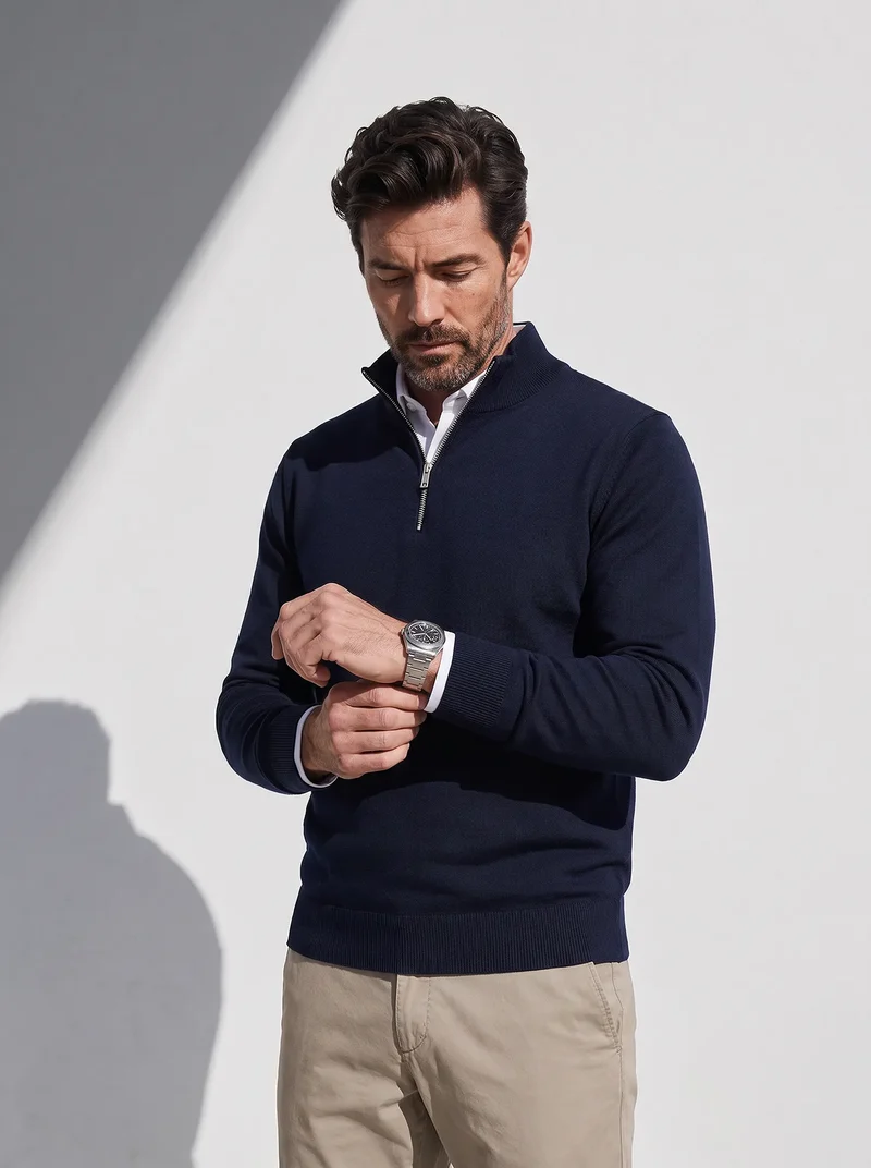 MILANO MERINO ZIP PULLOVER