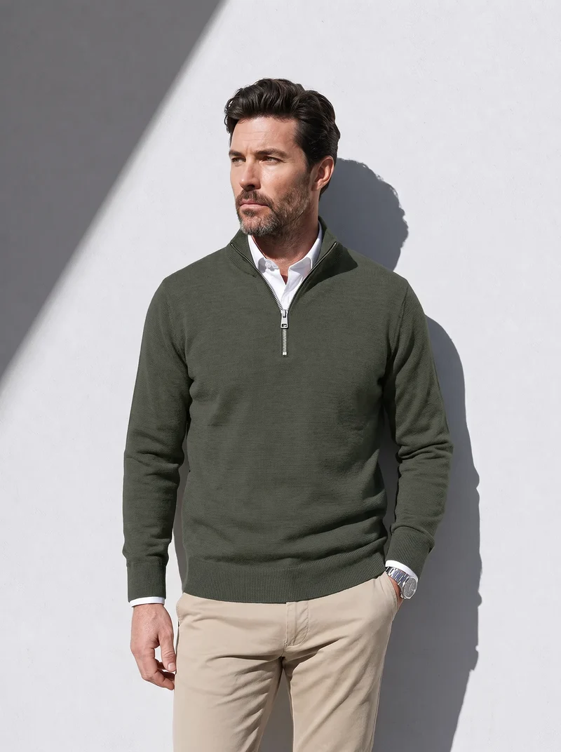 MILANO MERINO ZIP PULLOVER