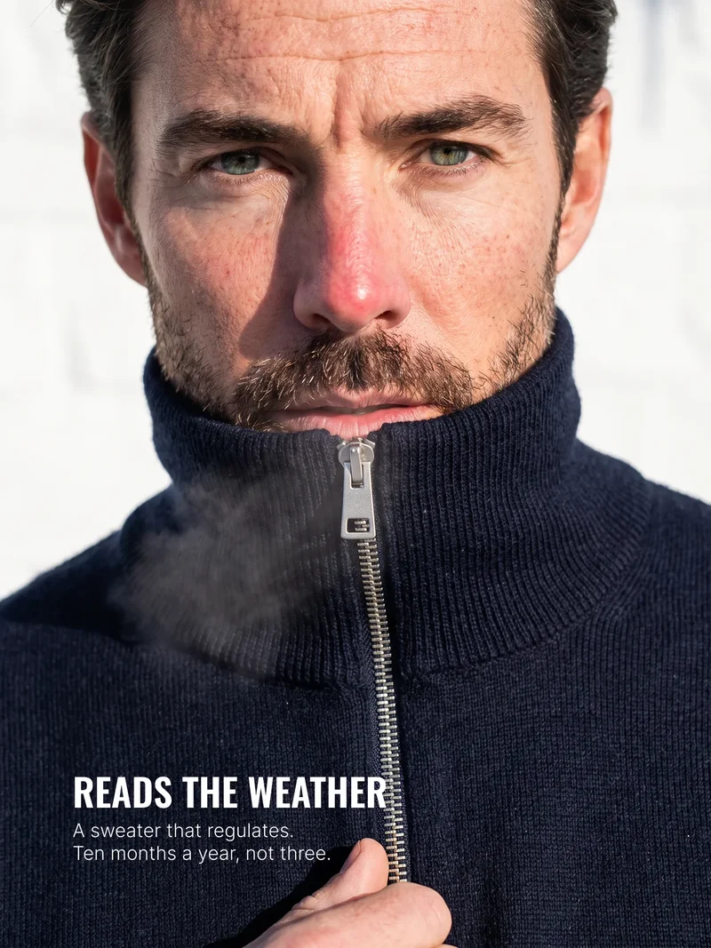 MILANO MERINO ZIP PULLOVER