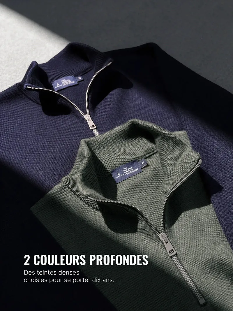 MILANO MERINO ZIP PULLOVER