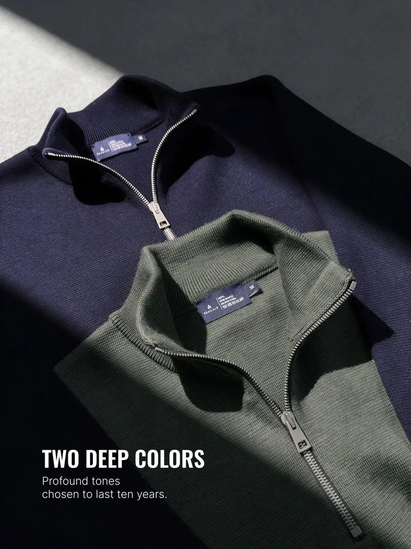 MILANO MERINO ZIP PULLOVER