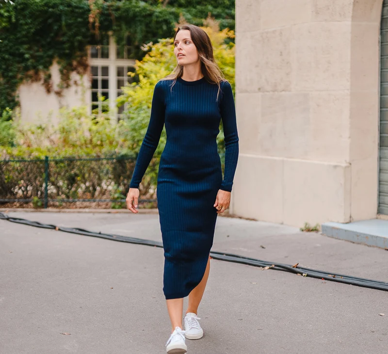 MERINO RIB DRESS