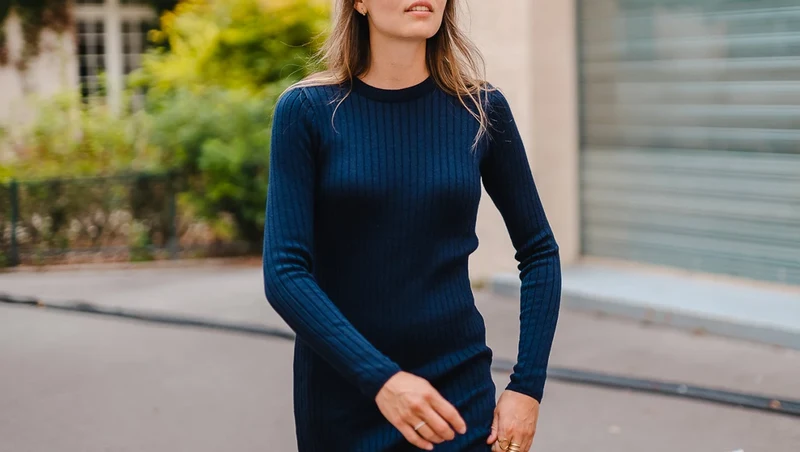 MERINO RIB DRESS