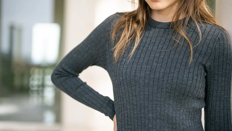 MERINO RIB DRESS