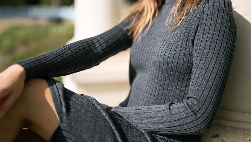 MERINO RIB DRESS