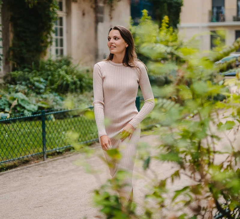 MERINO RIB DRESS