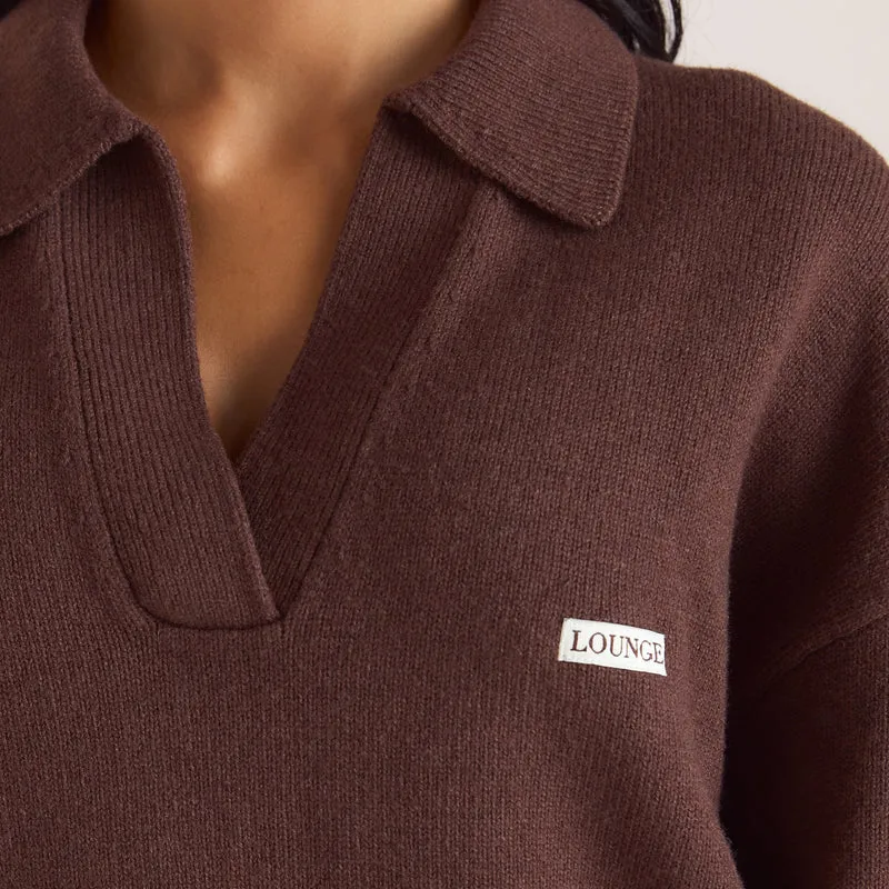 Pull en Maille à Demi-patte - Chocolat