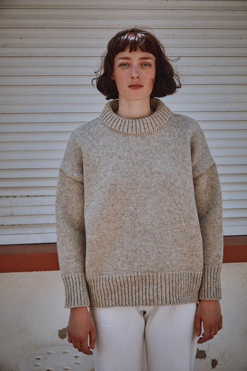 STEPHANIE Oversize Sweater in Merino Wool - Beige