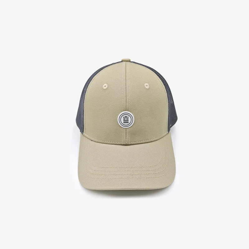 Casquette trucker beige et gris
