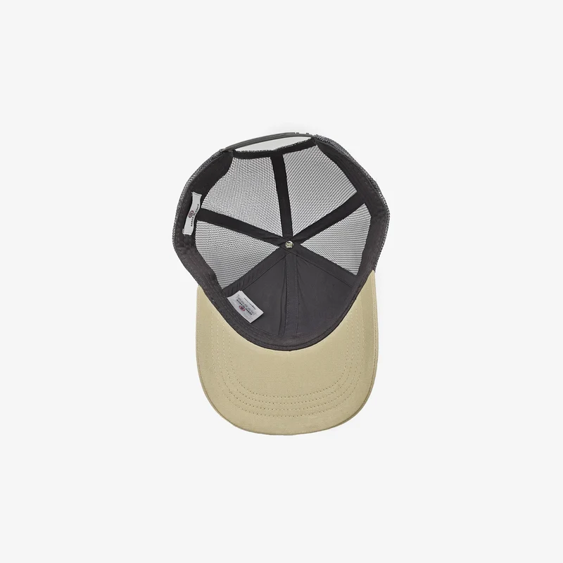 Casquette trucker beige et gris