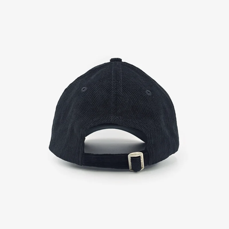 Casquette badge logo en velours côtelé noir