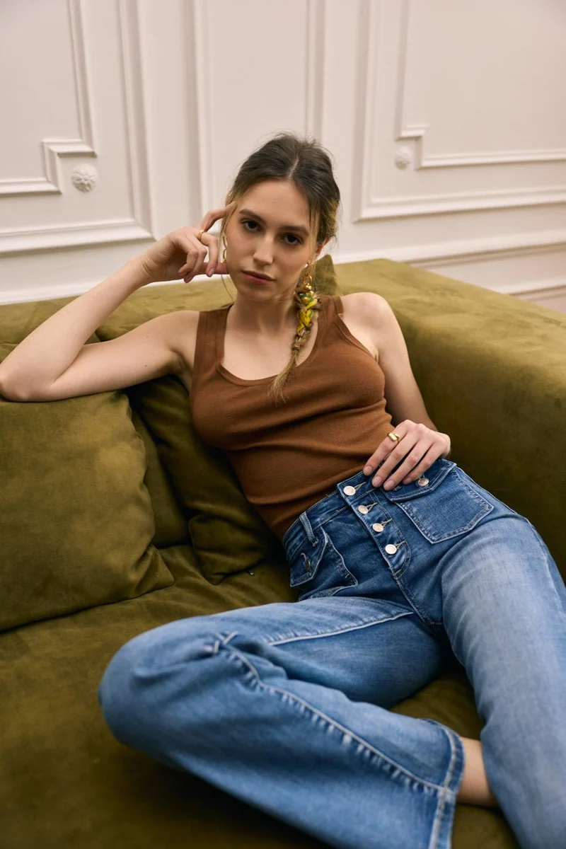 Jean Coupe Droite Petites Poches