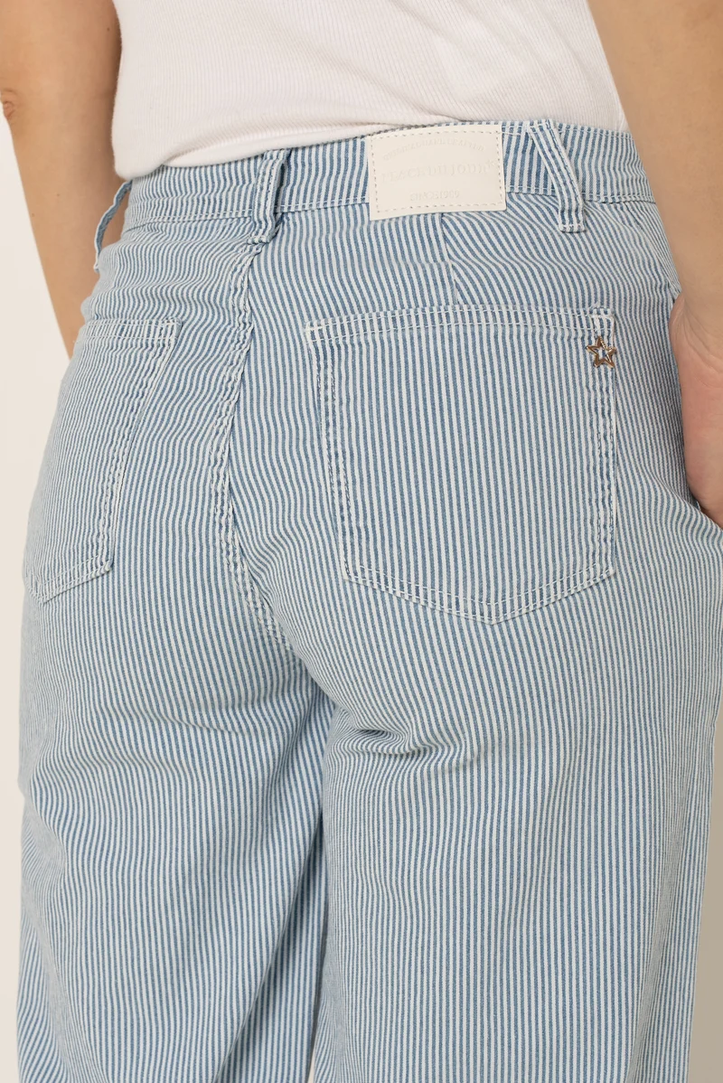 Pantalon rayé coupe large