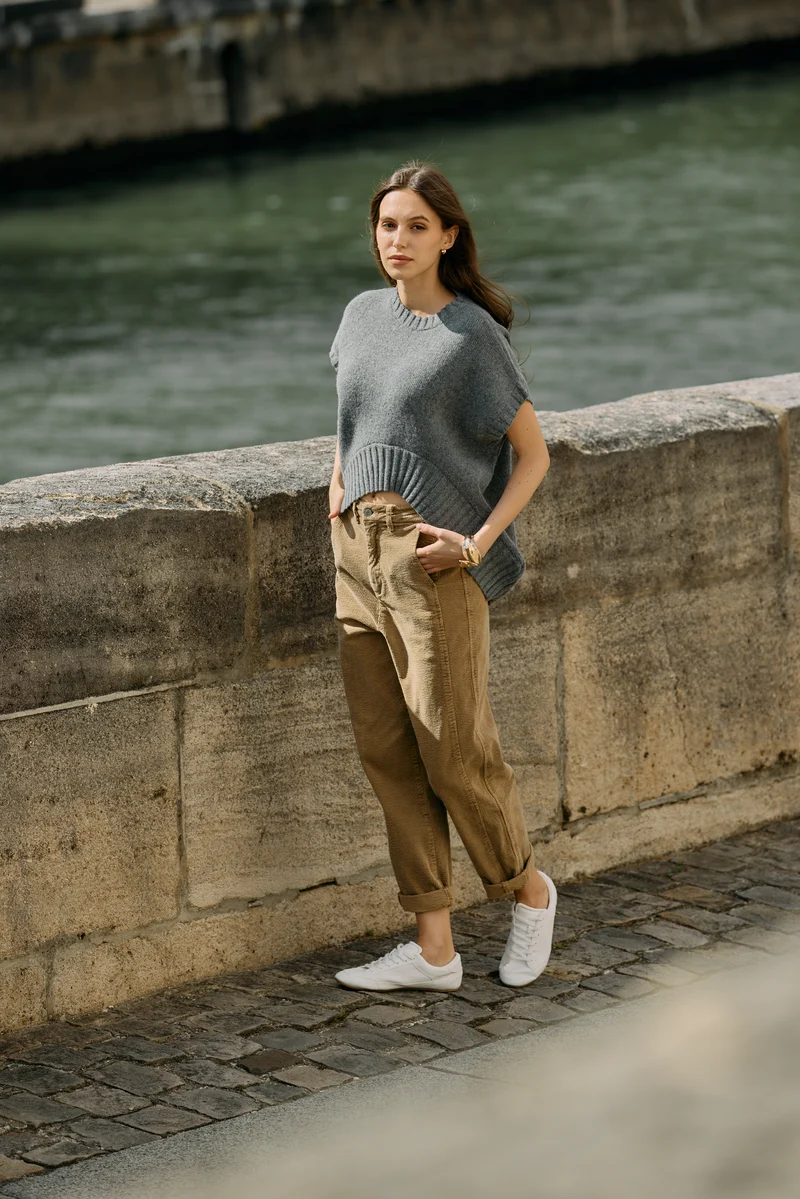 Pantalon ballon en velours côtelé