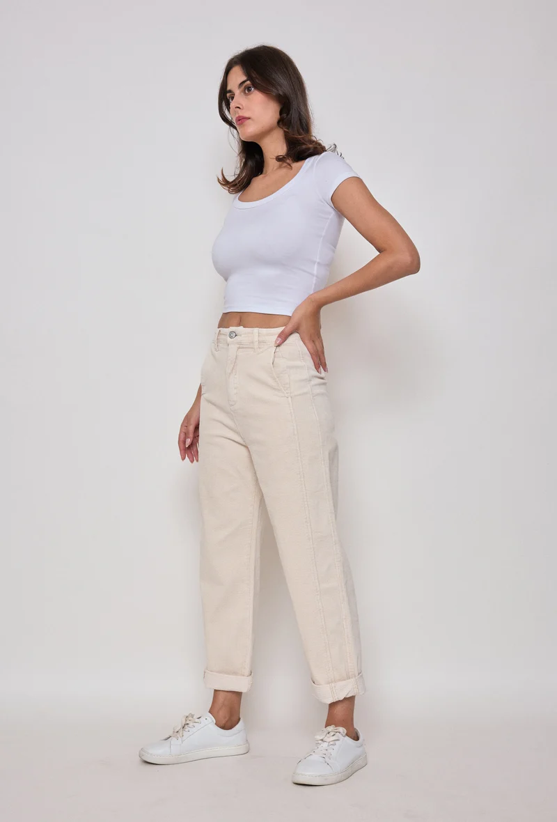 Pantalon ballon en velours côtelé