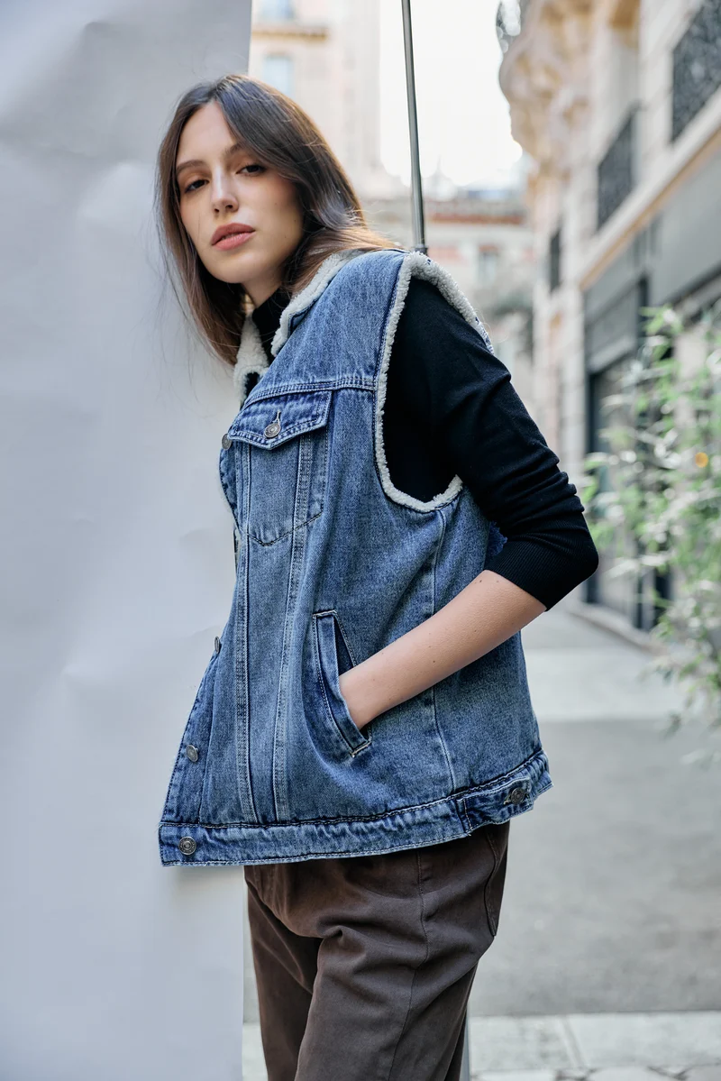 Veste Sans Manches Doublée